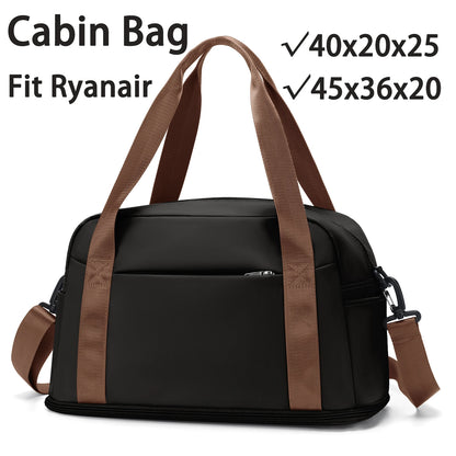 Cabin Bag 40x20x25  Large Maximum Hand Luggage for Men and Women | Expandable Sports Tote Weekender Travel Duffel Bag