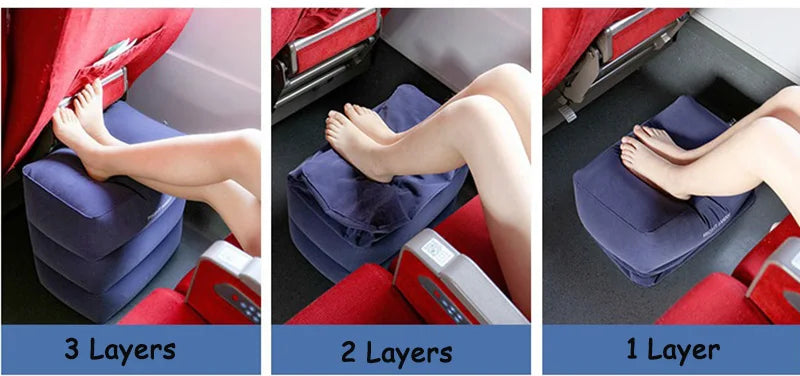 PVC Kids Flight Sleeping Footrest Pillow – Inflatable Travel Foot Rest