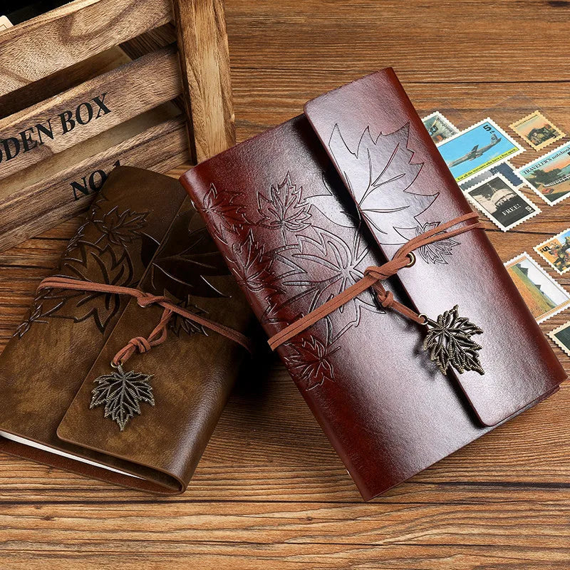 Travelers Vintage Notebook – PU Leather Blank Kraft Diary, Note Book, Journal, Sketchbook