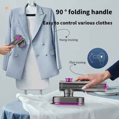 Portable Mini Steam Iron for Clothes - Foldable Handheld Electric Ironer