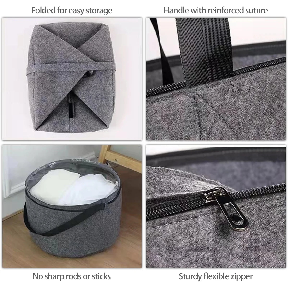 Felt Storage Box - Large Capacity Hat Organizer for Women