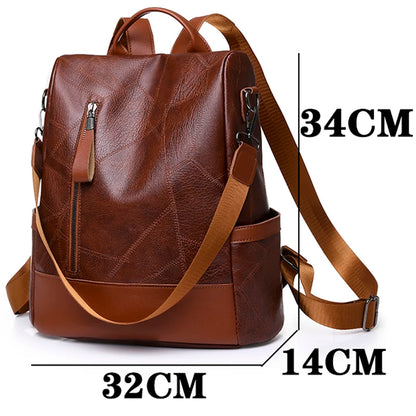 2023 New Hot Women’s Designer High-Quality Soft Leather Backpack – Simple Fashion, Large Capacity, Antitheft Shoulder Bag