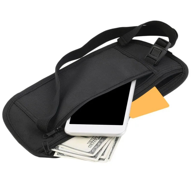 Invisible Travel Waist Pack Pouch for Passport and Money