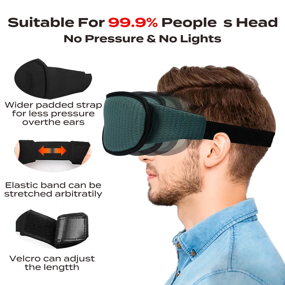 3D Sleeping Mask - 100% Blockout Light Sleep Mask for Ultimate Comfort