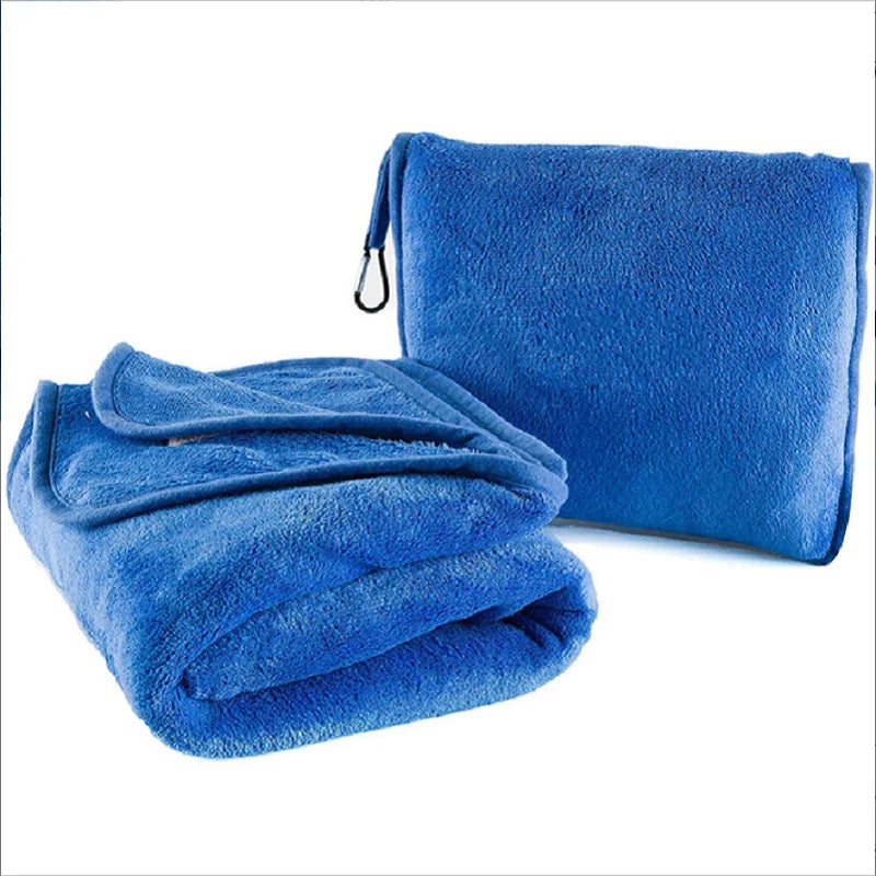 Airplane Blanket with Soft Bag Pillowcase - Travel Essentials for Flight