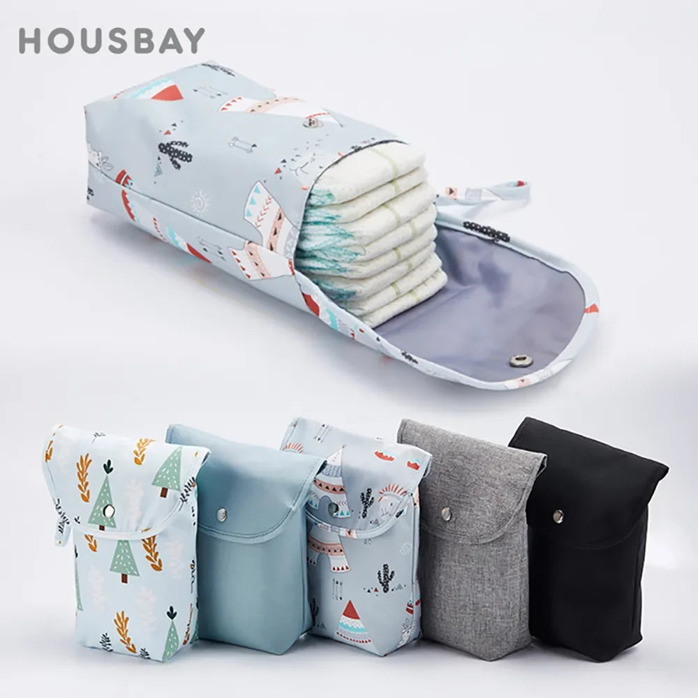 Baby Diaper Bag Organizer - Reusable Waterproof Wet/Dry Cloth Bag