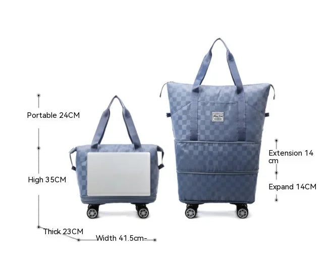 Women Large Capacity Travel Bag - Dry Wet Separation Expansion Double Layer Luggage Fitness Bag, Waterproof Storage Handbag