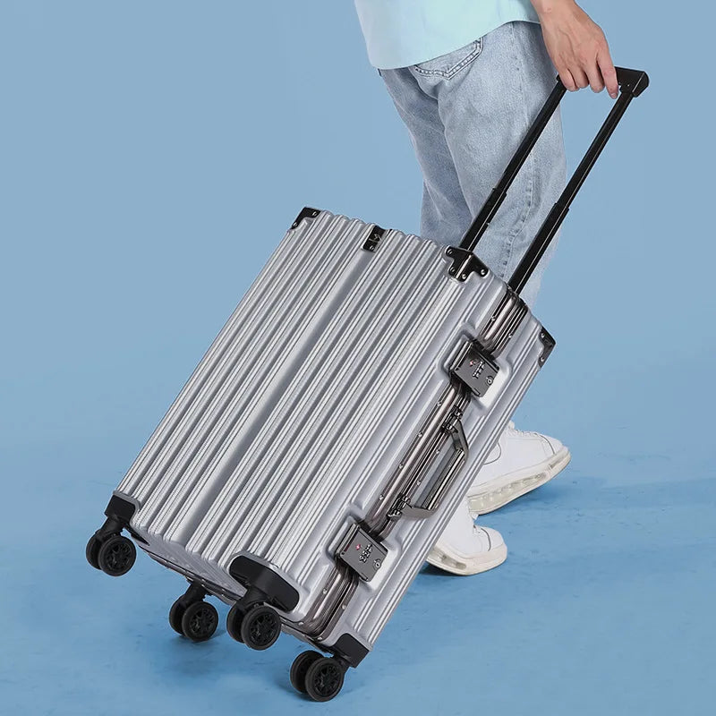 Trolley Luggage with Aluminum Frame – Stylish and Durable Travel Suitcases on Wheels