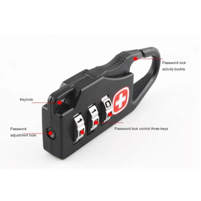 Portable Alloy Mini Lock - Anti-Theft Combination Code Number Lock