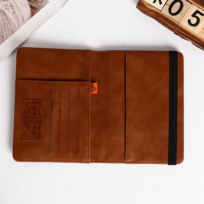 RFID Vintage Business Passport Holder – Multi-Function PU Leather Travel Wallet for Men and Women