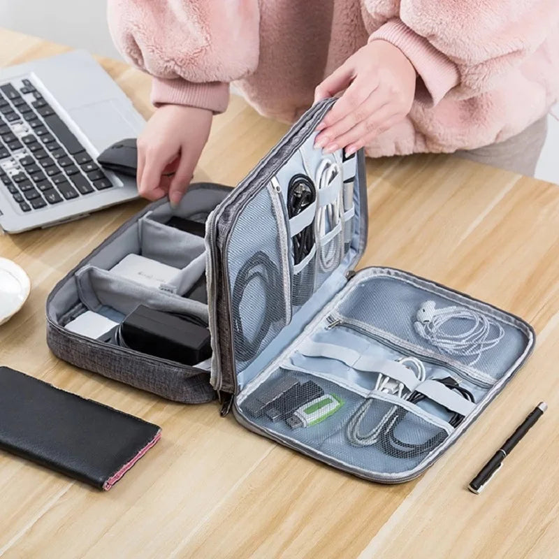 Cable Storage Bag - Waterproof Digital Electronic Organizer