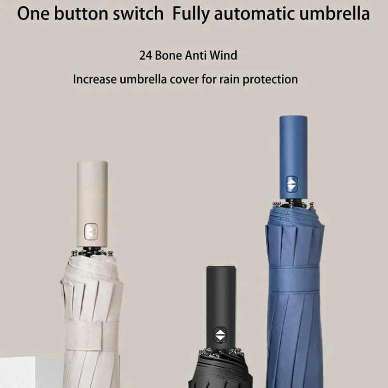 Reinforced 24-Bone Umbrella - Strong and Durable Wind-resistant Umbrella for Women