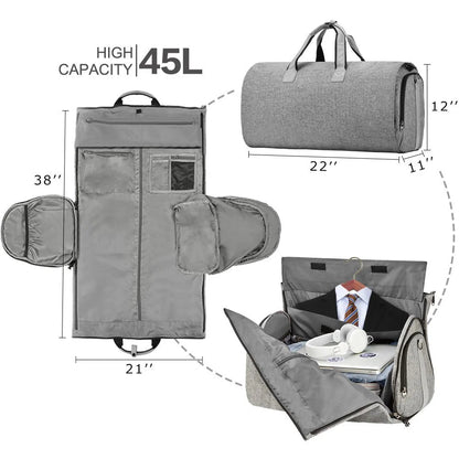 Men’s Large Capacity Folding Suit Travel Bag – Multifunctional with Shoe Compartment