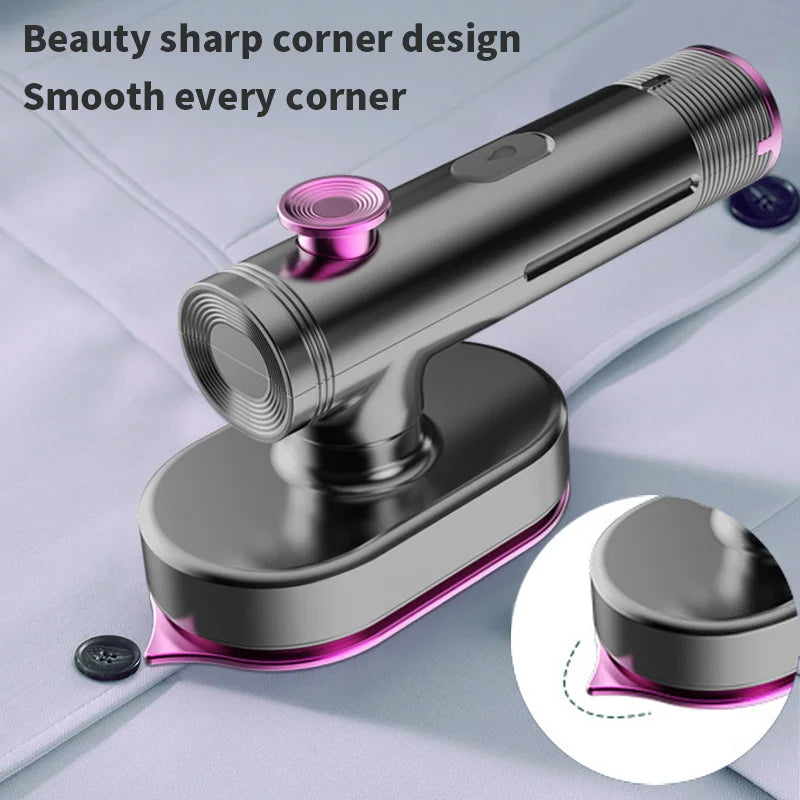 Portable Mini Steam Iron for Clothes - Foldable Handheld Electric Ironer