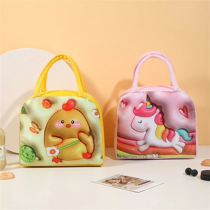 Cartoon Bento Bag – 3D Three-Dimensional Pattern Lunch Box