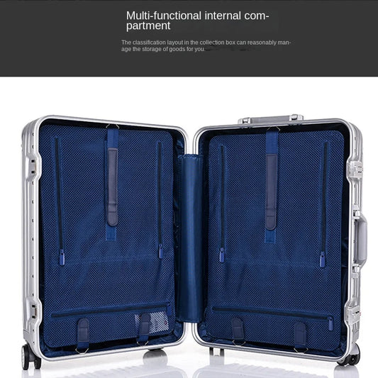 Thickened Aluminium Frame & PC Suitcase with Universal Wheels