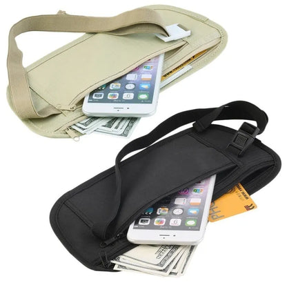 Invisible Travel Waist Pack Pouch for Passport and Money