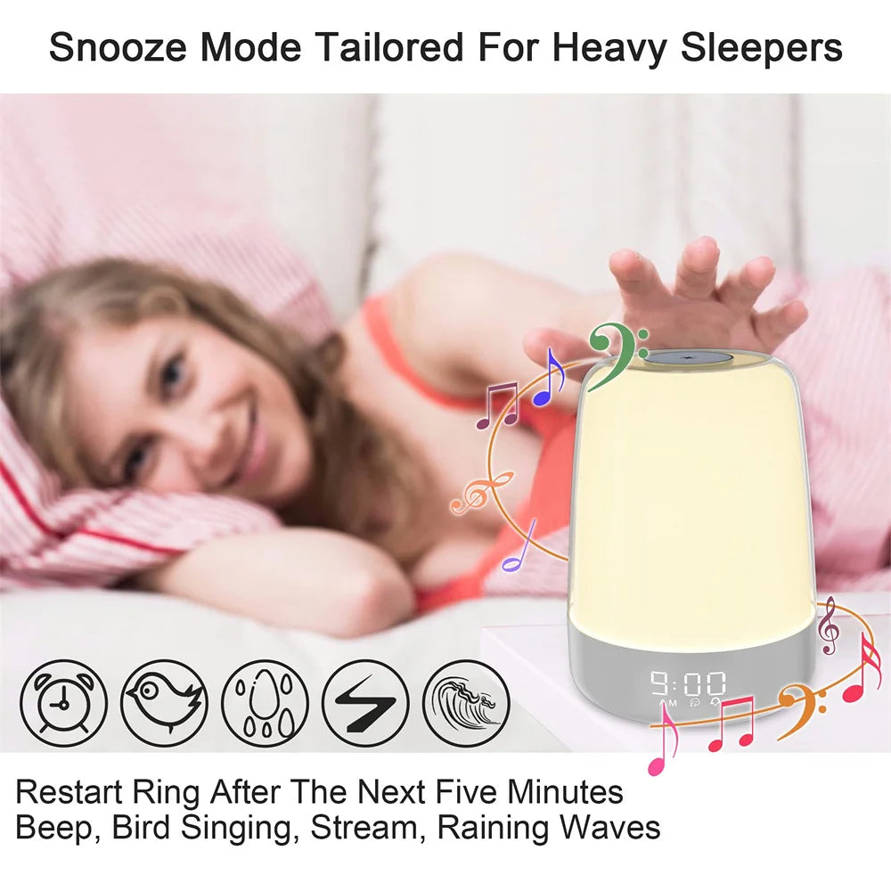 New Alarm Clock Wake-Up Light with Sunrise Simulation