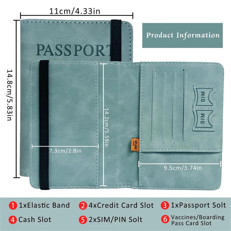 RFID Vintage Business Passport Holder