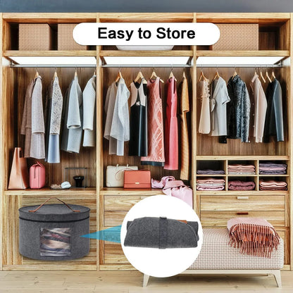 Felt Storage Box - Large Capacity Hat Organizer for Women