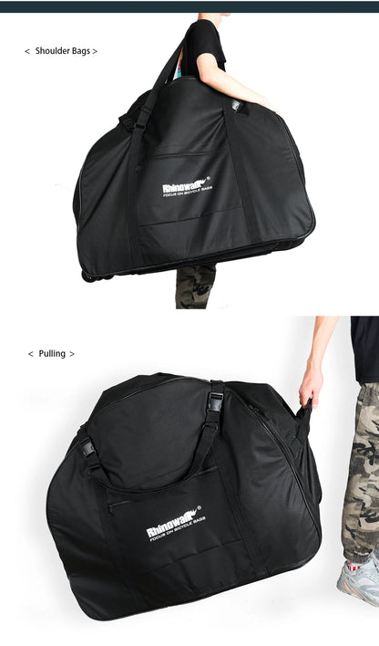 Storage Folding Bike Bag with Pulley – Waterproof Bike Carry Case for Travel