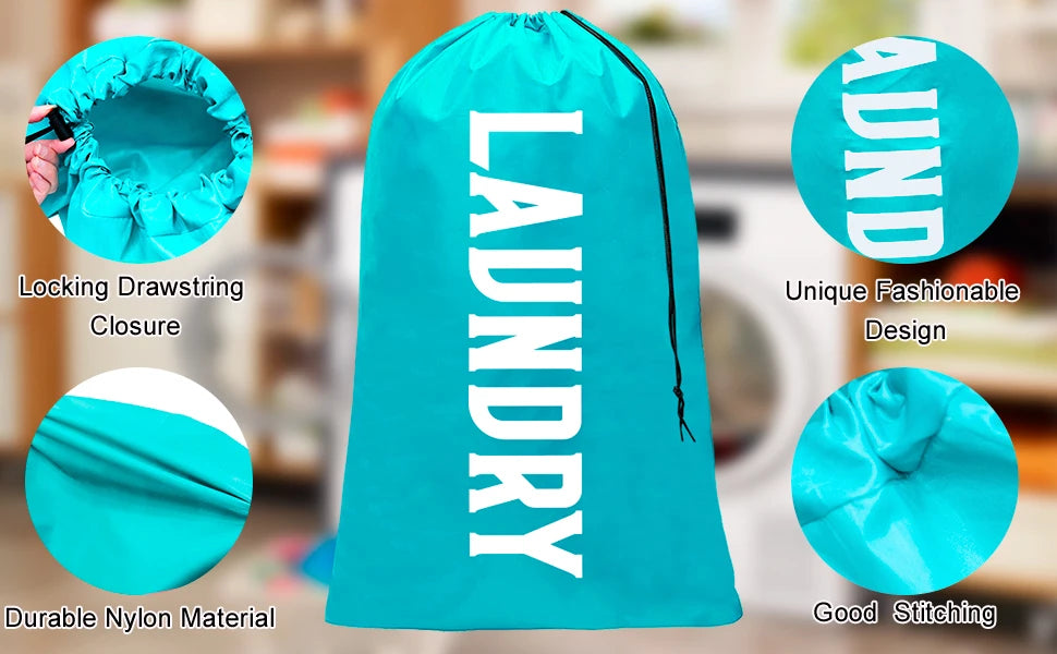 XL Travel Laundry Bags - Dirty Clothes Organizer with Extra-Large Capacity