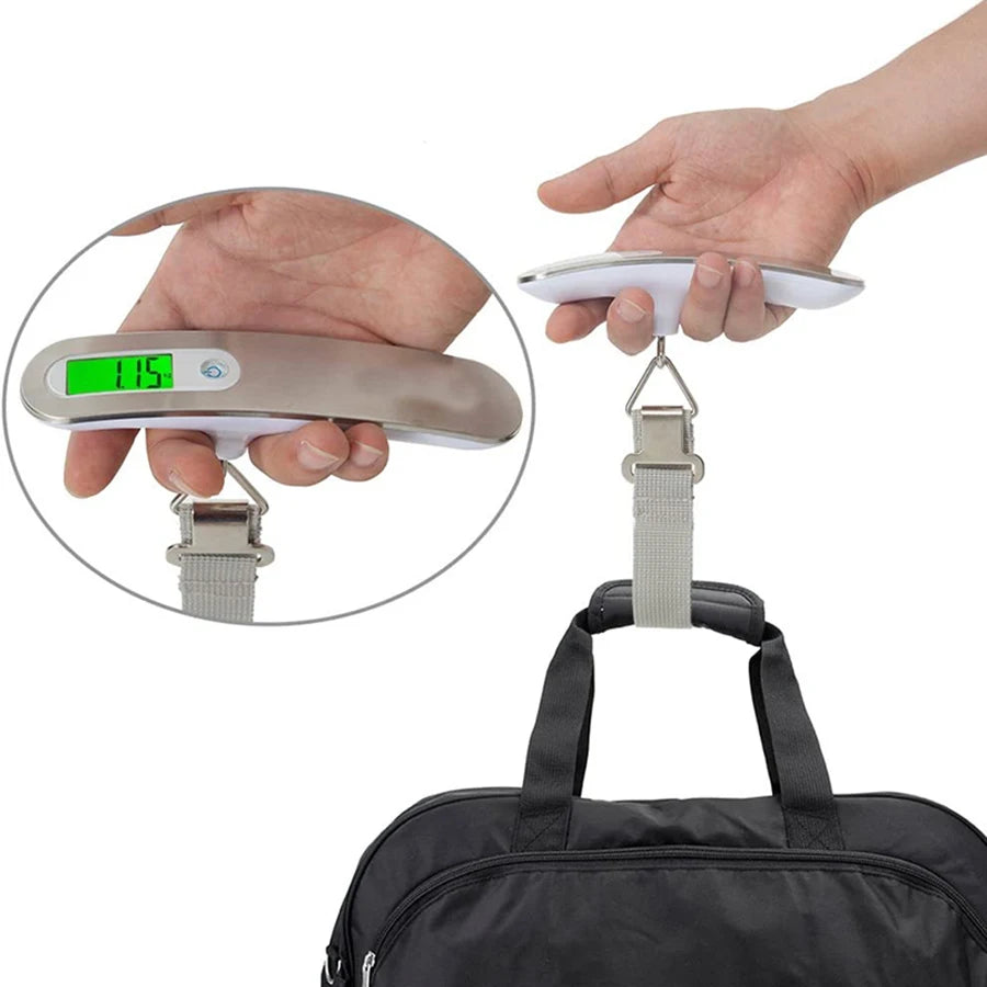 110lb/50kg High Precision Portable Digital Heavy Duty Luggage Weight Scale with Backlight and 4 Unit Conversion