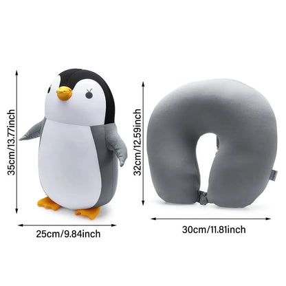 Cute Multifunctional Cartoon Cervical Fluffy Pillows - U Shaped Travel Pillow