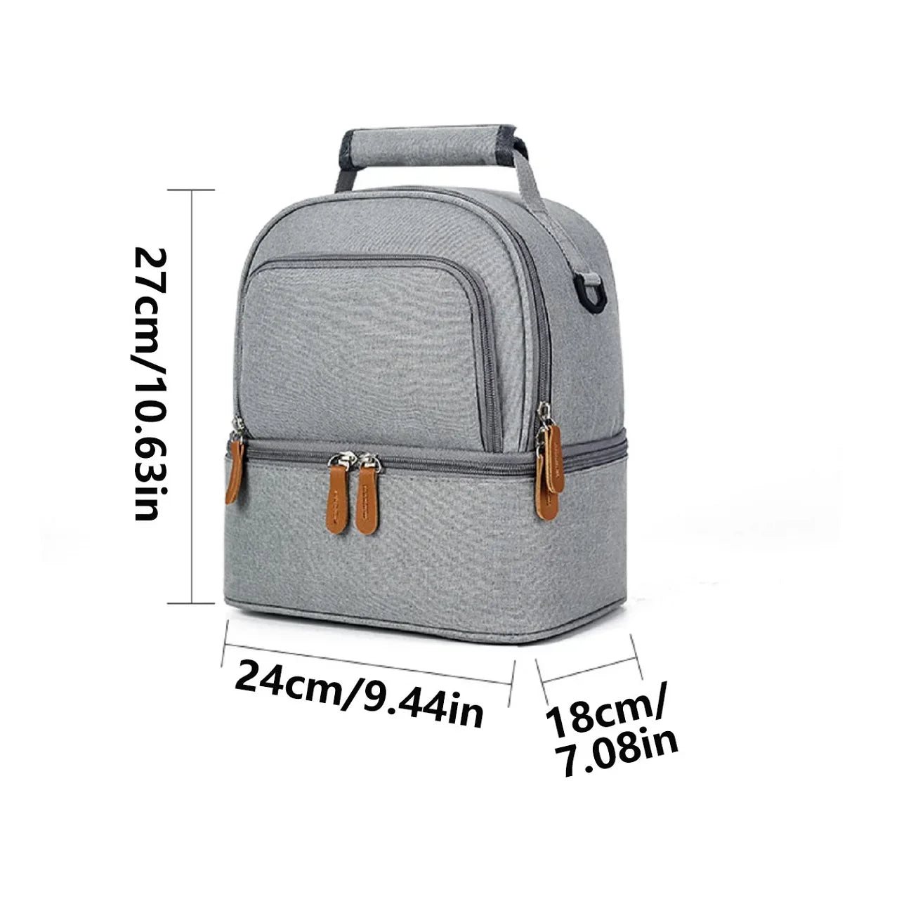 Large Capacity Portable Lunch Bag – Insulated Cooler for School, Picnics, and Travel