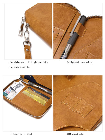 Minimalist and Fashionable RFID Passport Holder - Multifunctional PU Leather Travel Accessory