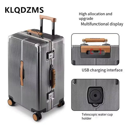 Travel Luggage ABS+PC Boarding Case – Large Capacity Trolley Suitcase with Universal Wheels