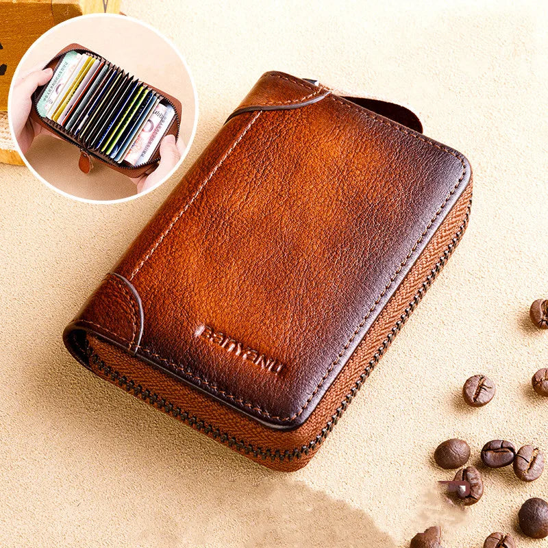 Vintage Genuine Leather Card Bag