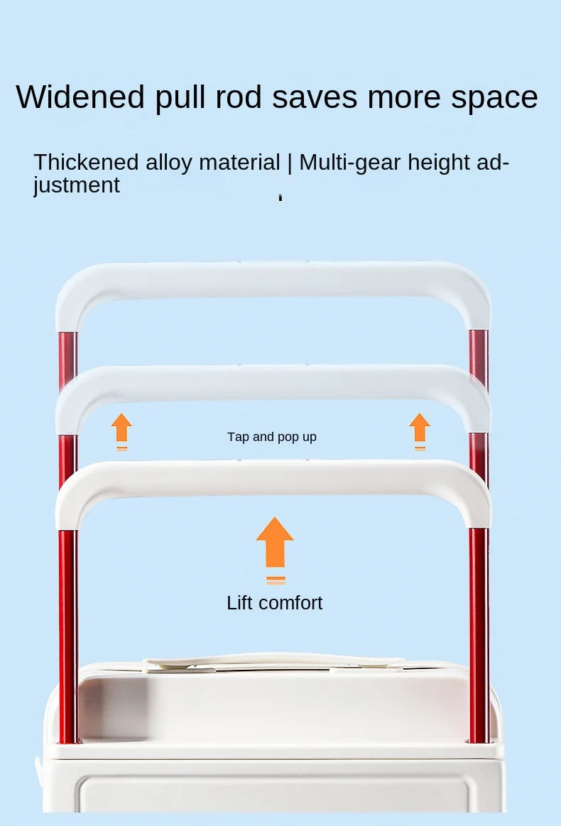 Trolley Suitcase with External USB Charging Port and Foldable Cup Holder