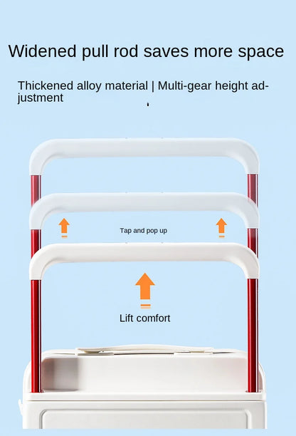 Trolley Suitcase with External USB Charging Port and Foldable Cup Holder