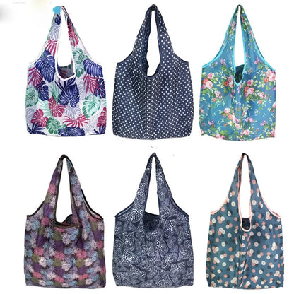 Reusable Foldable Shopping Bags - Large Size Eco-Friendly Totes, Heavy Duty & Washable