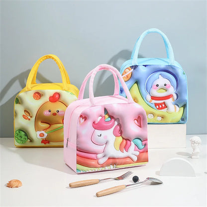 Cartoon Bento Bag – 3D Three-Dimensional Pattern Lunch Box