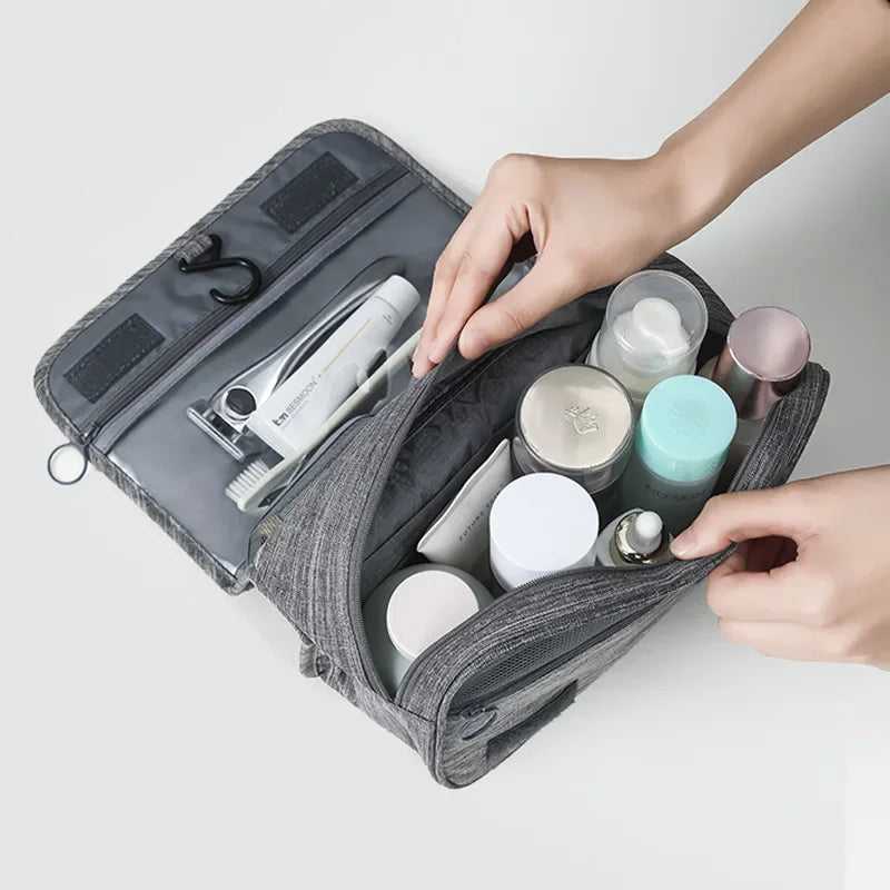 Men’s Business Travel Toiletries Organizer – Waterproof Hanging Wash Pouch