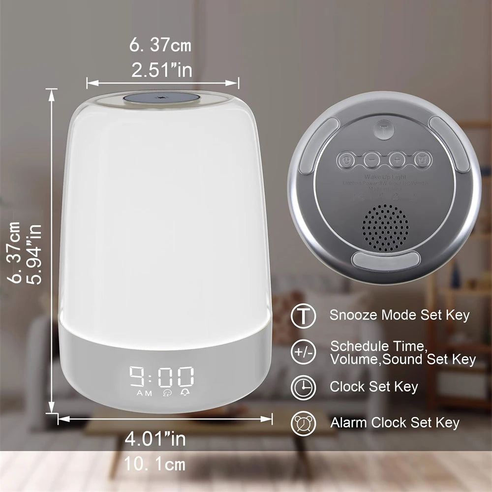 New Alarm Clock Wake-Up Light with Sunrise Simulation