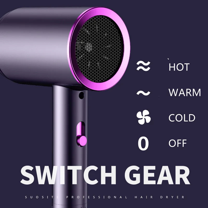 High Quality Household Hair Dryer - Anion Hair Health Lightweight High Power Cold and Hot Hair Blower