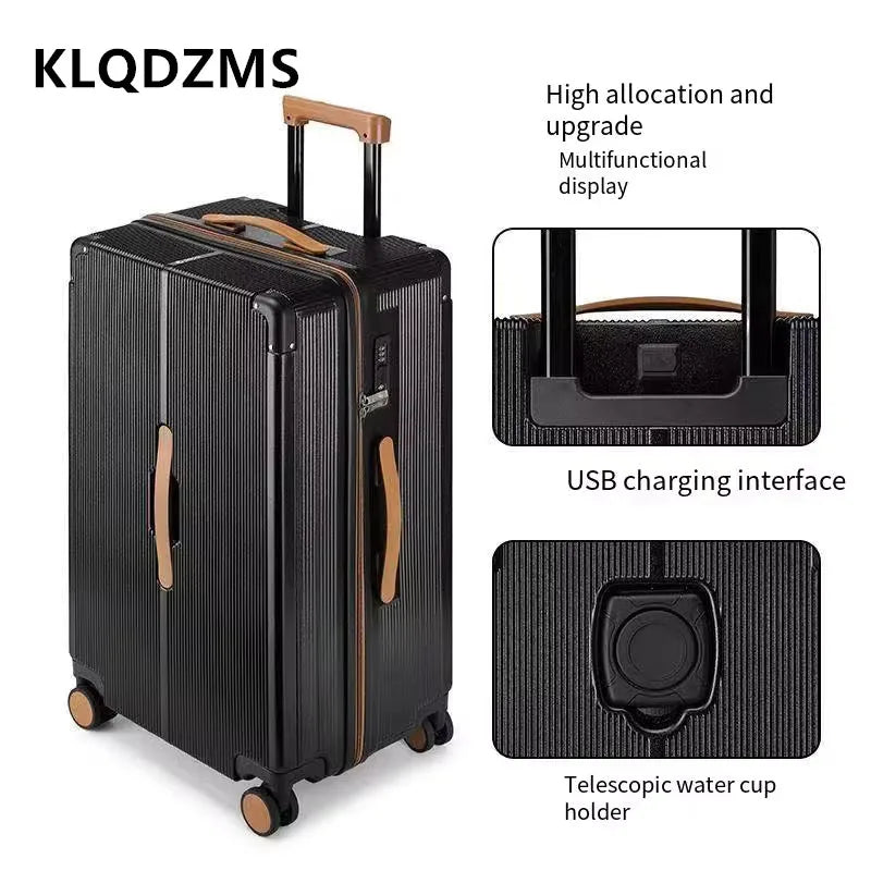 Travel Luggage ABS+PC Boarding Case – Large Capacity Trolley Suitcase with Universal Wheels