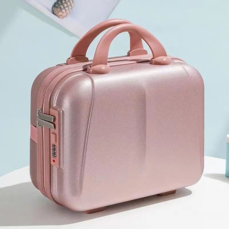 Portable Travel Hand Luggage Cosmetic Case with Password Lock Makeup Storage Bag