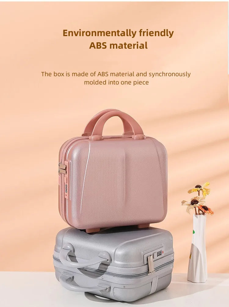 Portable Travel Hand Luggage Cosmetic Case with Password Lock Makeup Storage Bag