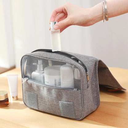 Large Capacity Travel Toiletry Bag - Multifunctional Portable Cosmetic Organizer