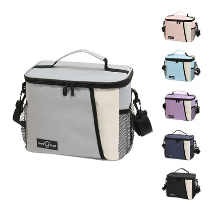 Insulated Lunch Bag - Large Reusable Lunch Bag with Adjustable Shoulder Strap