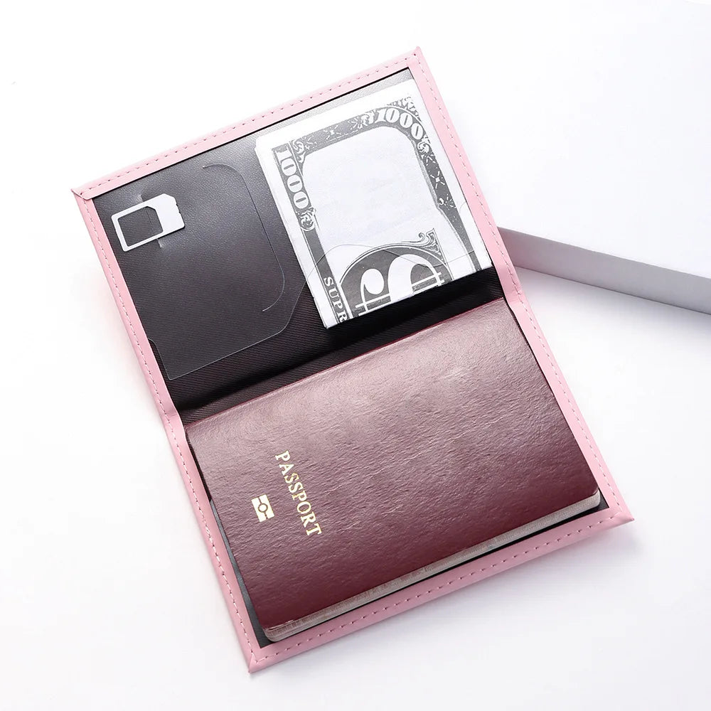 Women Men RFID Vintage Business Passport Covers Holder