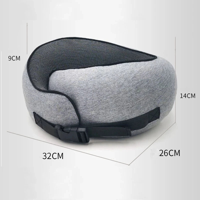 Memory Foam Neck Pillow - Cervical Vertebra Support Travel Pillow