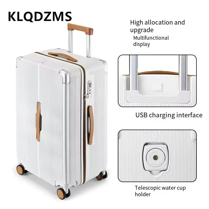 Travel Luggage ABS+PC Boarding Case – Large Capacity Trolley Suitcase with Universal Wheels