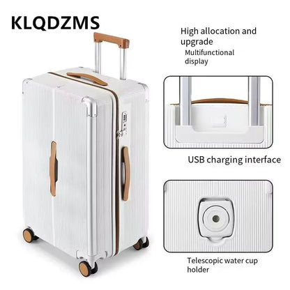 Travel Luggage ABS+PC Boarding Case – Large Capacity Trolley Suitcase with Universal Wheels