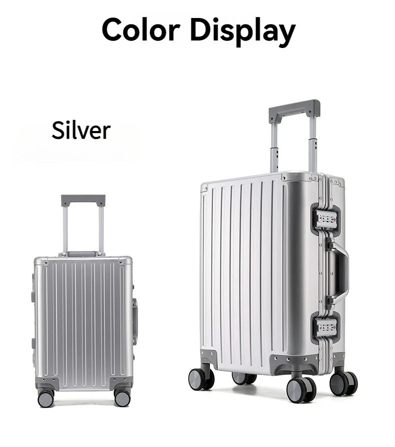 Large Capacity Durable Luggage | Aluminum, Carry-On, Boarding, Travel