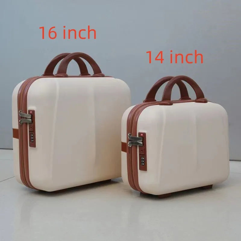 Portable Travel Hand Luggage Cosmetic Case with Password Lock Makeup Storage Bag